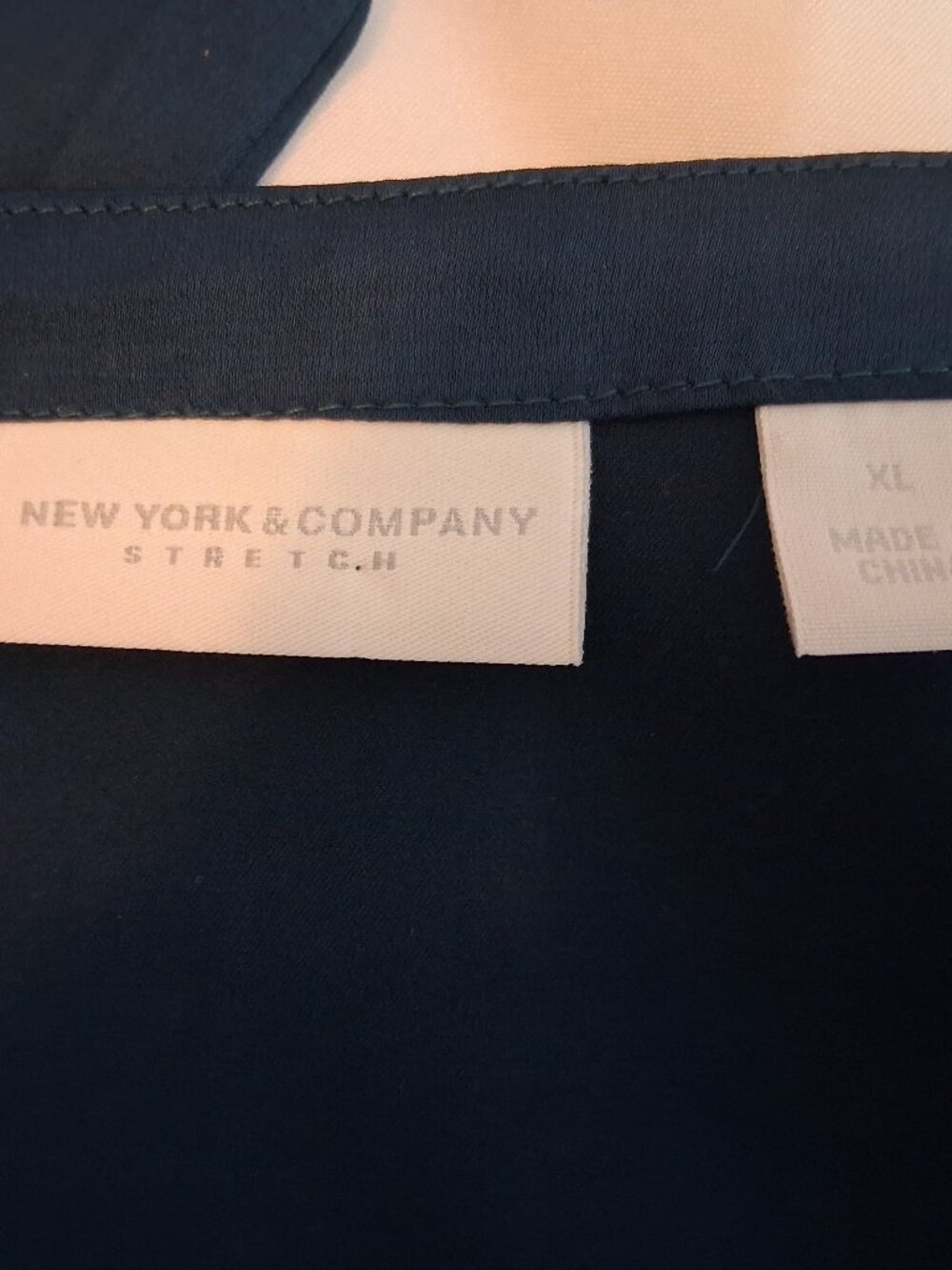 New York & Company Women's Business Casual Blouse | Size XL | Deep Blue - Picture 3 of 7